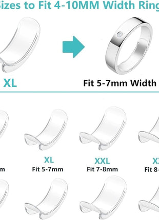 Invisible Ring Size Adjuster for Loose Rings Ring Adjuster Fit Wide Rings with Jewelry Polishing Cloth