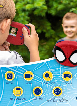 Spiderman Kids Camera with SD Card, Digital Camera for Kids