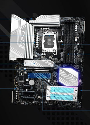 ASRock Intel Core Ultra Z890 Pro RS ATX Motherboard LGA1851 RL-ILM DDR5 8666 MHz 256 GB M.2 PCIe 5.0 Thunderbolt
