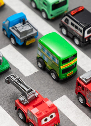 JOYIN 18 Pcs Pull Back City Cars and Trucks Toy Vehicles Set, Friction Powered Mini Cars Toys for Toddlers, Party Favors for Kids 3-5, Birthday Gifts for Boys and Girls, Goodie Bag Stuffers