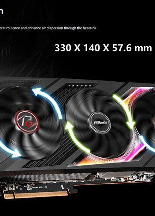 ASRock AMD Radeon RX 7900 XTX Phantom Gaming 24GB OC GDDR6 Graphics Card DisplayPort HDMI 384-Bit