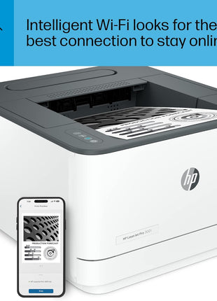 HP Laserjet Pro 3001dw Wireless Black & White Printer, Best-for-Office (3G65OF)