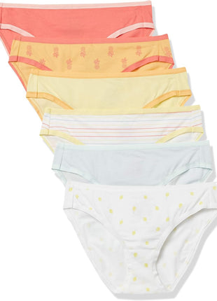Amazon Essentials Women's Breathable Cotton Bikini Brief Underwear with Full Coverage, Multipacks