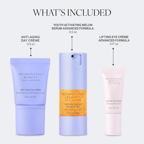 Meaningful Beauty Travel Size 3-Piece Anti-Aging Skincare Starter Kit