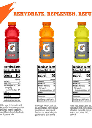 Gatorade Thirst Quencher Sports Drink, Variety Pack, 20oz Bottles, 12 Pack, Electrolytes for Rehydration