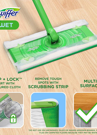 Swiffer Sweeper Wet Mopping Cloths, Mops for Floor Cleaning, Open Window Fresh, 24 Count