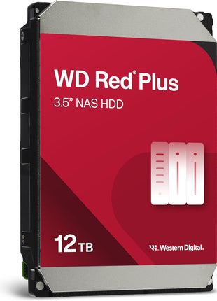 Western Digital 12TB WD Red Pro NAS Internal Hard Drive HDD - 7200 RPM, SATA 6 Gb/s, CMR, 512 MB Cache, 3.5 inch - WD122KFBX