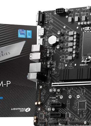 MSI PRO B760M-P DDR4 ProSeries Motherboard (Supports 12th/13th/14th Gen Intel Processors, LGA 1700, DDR4, PCIe 4.0, M.2, USB 3.2 Gen2, HDMI/DP, mATX)