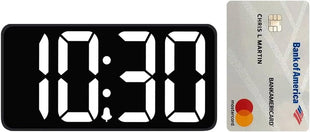 DreamSky Small Digital Alarm Clock for Bederoom, Large Big Numbers Display with Dimmer for Living Room, Electric Bedside Desk Clock with USB Charging Port, Adjustable Volume, USB C Adapter Powered