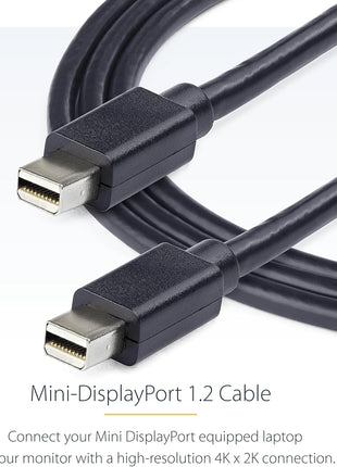StarTech.com 3ft (1m) Mini DisplayPort Cable, 8K 60Hz HDR10, Ultra HD 4K 120Hz Video, mDP 1.4 Cable for Monitors, Mini DisplayPort Cord - M/M