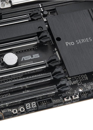 ASUS Pro WS TRX50-SAGE WIFI CEB Workstation motherboard, AMD Ryzen Threadripper PRO 7000 WX,ECC R-DIMM DDR5, 36 power-stage, WiFi 7,PCIe 5.0 x 16,PCIe 5.0 M.2, 10 Gb and 2.5 Gb LAN, multi-GPU support.