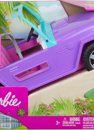 Barbie Off-Road Vehicle, Purple with Pink Seats and Rolling Wheels, 2 Seats, Gift for 3 to 7 Year Olds