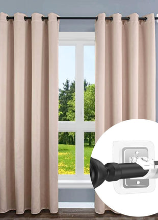 Codoule Self Adhesive No Drill Adjustable Curtain Rod Holder Hooks Brackets, Nail Free, No Drilling Hangers for Bathroom, Kitchen, Home, Bathroom and Hotel, Transparent, 8PCS