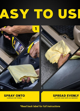 Meguiar's G16216 Ultimate Interior Detailer, Protects Interior Surfaces from Dirt and Grime, Leaves Your Surfaces Protected from UV Rays and Giving It a Lasting Finish, 15.2 Oz Spray Bottle