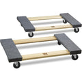 WEN 1320 lbs. Capacity 18 in. x 30 in. Hardwood Furniture Moving Dolly, Two Pack