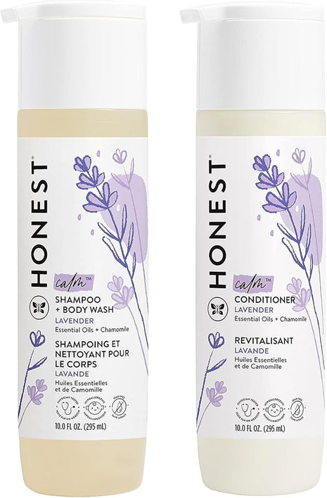 The Honest Company Shampoo, Body Wash, Conditioner, Lavender Calm, 20 fl oz