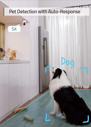 eufy Security Indoor Cam E220, Dog/Pet Camera, Pan and Tilt | 2K Wi-Fi Plug-in, Motion Tracking and Alerts, Night Vision, HomeBase 3/Mini/Prof S1 Compatible, Voice Assistant Support