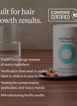 Nutrafol Women's Balance Hair Growth Supplements, Ages 45 and Up, Clinically Proven for Visibly Thicker Hair and Scalp Coverage, Dermatologist Recommended - 1 Month Supply