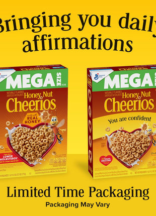 Honey Nut Cheerios, Heart Healthy Gluten Free Breakfast Cereal with Whole Grain Oats, Mega Size, 27.2 oz