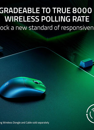 Razer Viper V3 HyperSpeed Wireless Esports Gaming Mouse: 82g Lightweight - Up to 280 Hr Battery - 30K DPI Optical Sensor - Gen-2 Mechanical Switches - 8 Programmable Controls - Classic Black
