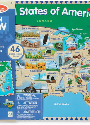 Melissa & Doug USA Map Wooden Puzzle (45 pcs)