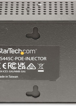 StarTech.com 4-Port Multi-Gigabit PoE++ Injector, 5/2.5/1G Ethernet (NBASE-T), PoE/PoE+/PoE++, Wall/DIN Rail Mountable, TAA
