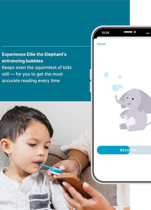Kinsa Smart,Fever, Digital Medical Baby, Kid and Adult Termometro - Accurate, Fast, FDA Cleared Thermometer for Oral, Armpit or Rectal Temperature Reading - QuickCare