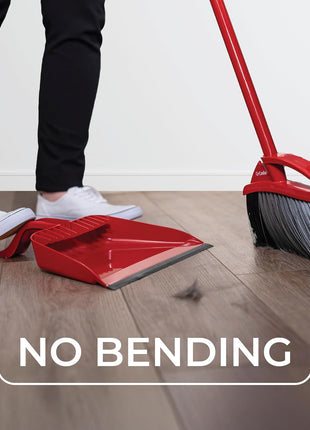 O-Cedar Pet Pro Broom with Step-On Dustpan | Remove 99% with One Sweep | DustPan Removes 3 Times More Pet Hair | Quiet Cleaning Tool for Cat and Dog Owners