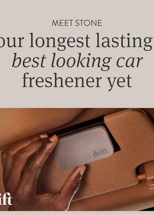 Drift Car Air Freshener - Stone Air Freshener Car Odor Eliminator - Long Lasting Scent - Auto Accessories - Metal Clip - Essential Oils - Clean Ingredients - Cabana Scent Starter Kit
