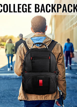 YOREPEK Large Laptop Backpack for Men, Heavy Duty Travel Backpack | Carry On Flight Approved, 17 Inch College Work Bookbag, Water Resistant Business Backpack for Men Women mochilas para hombres
