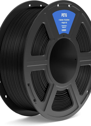 ELEGOO PETG Filament 1.75mm Black 1KG, 3D Printer Filament Dimensional Accuracy  0.02 mm, 1kg Spool(2.2lbs) Fits for Most FDM 3D Printers