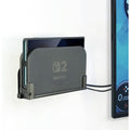 Monzlteck Wall Mount Bracket for Switch 2 Dock, Left Side TV Mount, Metal Construction, Space-Saving Design