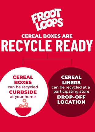 Kellogg's Froot Loops Original Giant Size Breakfast Cereal 23 oz | Good Source of Fiber, 15g Whole Grains
