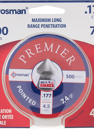 Crosman 7-P577 Pointed .177-Caliber Pellets, Lead(500-Count)