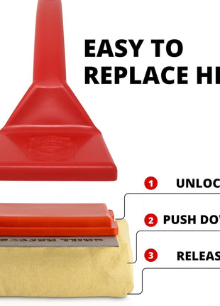 Grill Rescue BBQ Replaceable Scraper Cleaning Head, Bristle Free - Durable and Unique Tools for Cast Iron or Stainless-Steel Grates, Barbecue Cleaner (Replaceable Scraper Head)