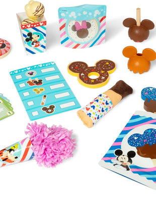 Melissa & Doug Disney Snacks & Popcorn Wooden Play Food Set – 24 Pieces | Mickey Mouse, Minnie, Wooden Toy for Boys and for Girls 3+ - FSC Certified