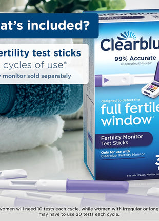 Clearblue Fertility Monitor Test Sticks, 30 Count