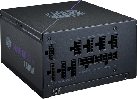 Cooler Master MWE Gold 750 V3 Power Supply, PCIe 5.1 Ready | Certification Cybenetics Platinum & Noise A, 80 PLUS Gold, 750W, ATX 3.1, 12V-2x6 Cable, Zero-RPM Silent Mode, Fully Modular