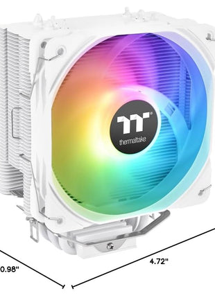 Thermaltake UX200 SE White 5V Motherboard ARGB Sync 16.8 Million Colors 15 Addressable LED Intel/AM5/AMD (LGA 1851/1700) Universal Socket Hydraulic Bearing 170W CPU Cooler CL-P116-AL12SW-A