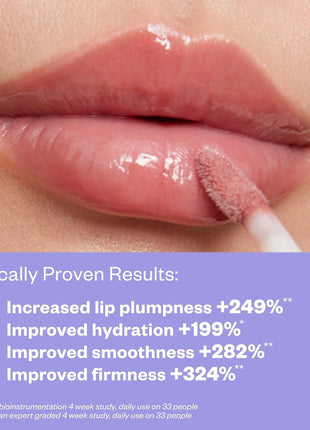 Kosas Wet Lip Oil Gloss - Hydrating Lip Plumping Treatment with Hyaluronic Acid & Peptides, Non-Sticky Finish (Unbuttoned)