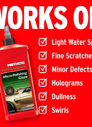 Mothers California Gold Micro-Polishing Glaze, 16 oz. (08100)