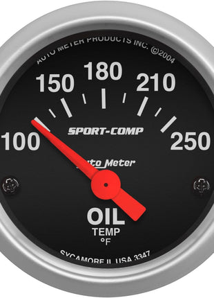 AUTO METER 3347 Sport-Comp Electric Oil Temperature Gauge