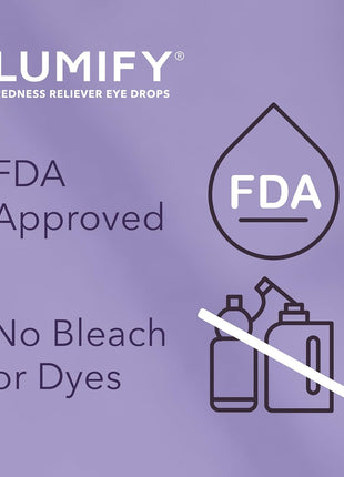 LUMIFY Eye Drops for Red Eyes, Redness Reliever for Brighter Looking Eyes, Works in 1 Minute & Lasts Up to 8 Hours, Eye Drops, 0.25 Fl Oz (7.5mL)