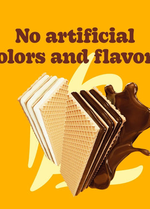 Bauducco Chocolate & Vanilla Wafer Cookies - Convenient Single Serve Wafer Cookies With 3 Layers of Cream - Delicious Sweet Snack on the go or Dessert 28.2oz (Pack of 20)