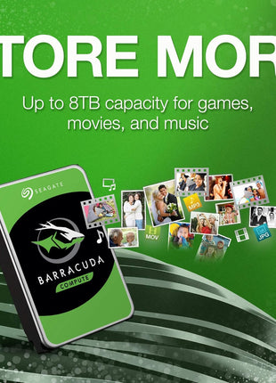 Seagate BarraCuda Internal Hard Drive 8TB SATA 6Gb/s 256MB Cache 3.5-Inch (ST8000DM004),Mechanical Hard Disk