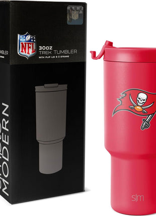 Simple Modern Officially Licensed NFL 30oz Tumbler with Flip Lid and Straws | Football Insulated Stainless Steel Cup | Gifts for Men Women | Trek Collection