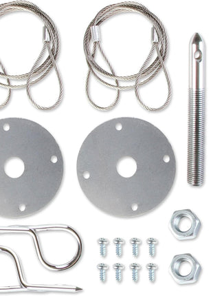 Mr. Gasket 1616 Hood Or Deck Pin Kit - Competition With Lanyards