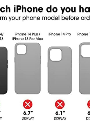 OtterBox iPhone 14 & iPhone 13 Commuter Series Case - BLACK , slim & tough, pocket-friendly, with port protection | Slim