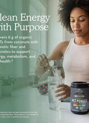 Garden of Life Dr. Formulated Keto Organic MCT Powder - 30 Servings, 6g MCTs from Coconuts Plus Prebiotic Fiber & Probiotics, Certified Organic, Non-GMO, Vegan, Gluten Free