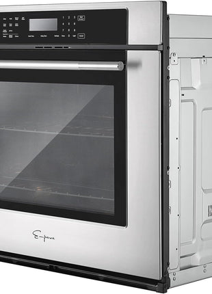Empava 30" Electric Single Wall Oven Air Fryer Combo Convection Oven Built-in 10 Cooking Functions with LED Digital Display Convection Fan Touch Control in Stainless Steel EMPV-30WO04